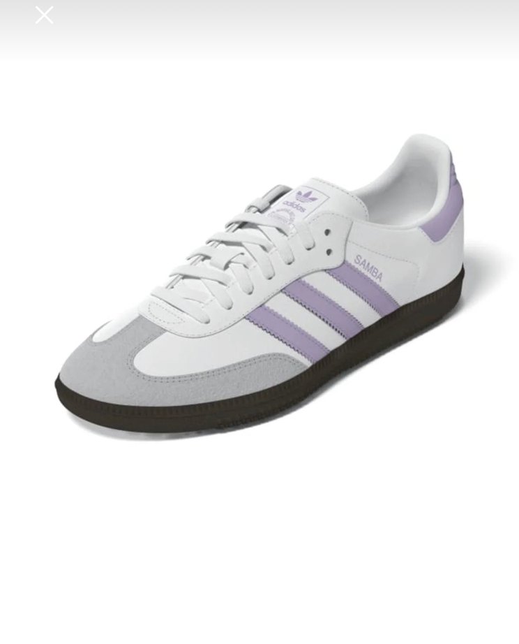 Beyaz Mor Adidas Samba Sneakers - Görsel 3