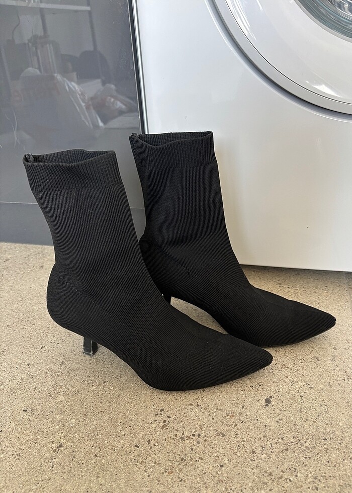 Siyah streç topuklu bilekte bot - Görsel 4