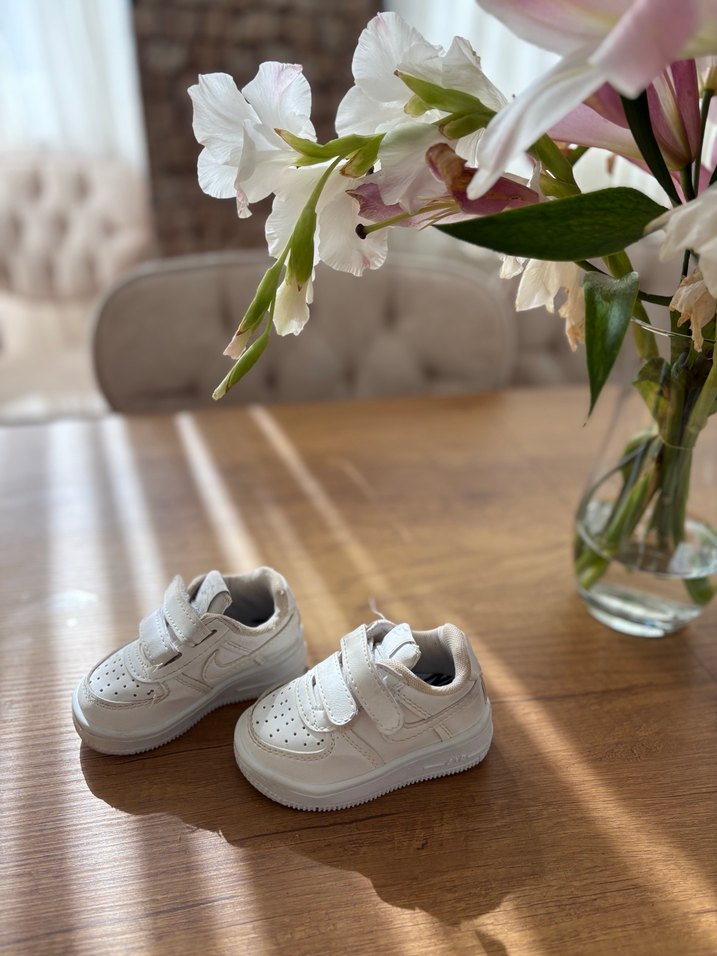 Beyaz Erkek Çocuk Spor Ayakkabı Velcro - Görsel 5