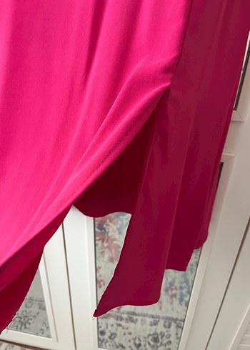 Pembe Drapeli Uzun Bohem Elbise - Görsel 4