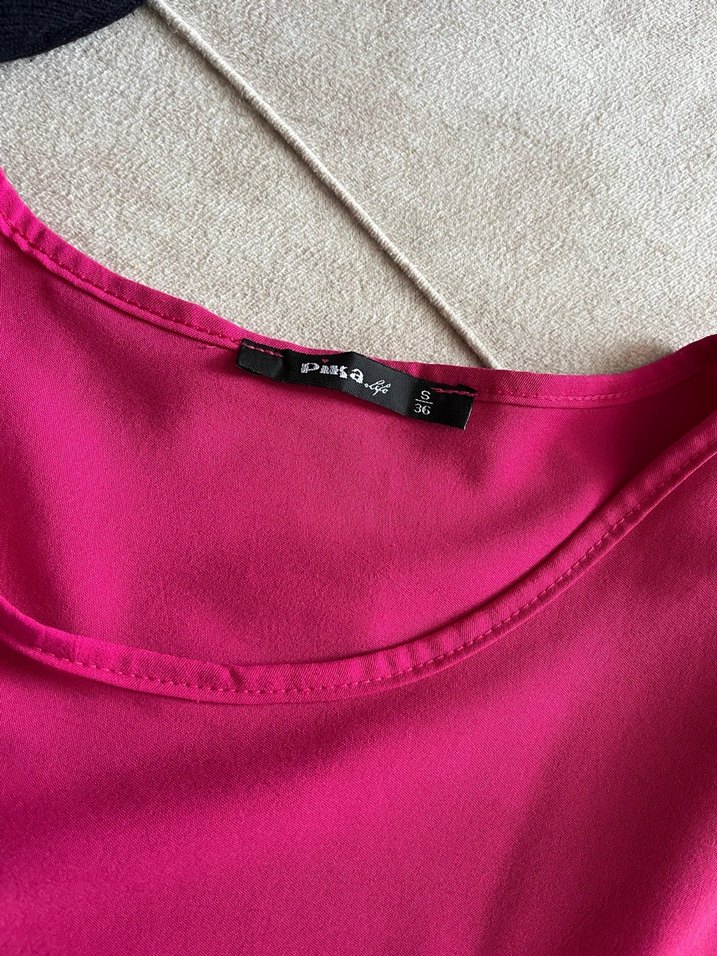 Pembe Drapeli Uzun Bohem Elbise - Görsel 3