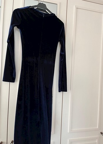 Maestro Kadın Lacivert Kadife Elbise - Görsel 3