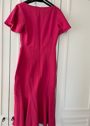 Pembe Drapeli Uzun Abiye Elbise - Görsel 2