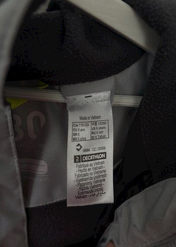 Decathlon Wedze Çocuk Kayak Montu Gri - Görsel 5