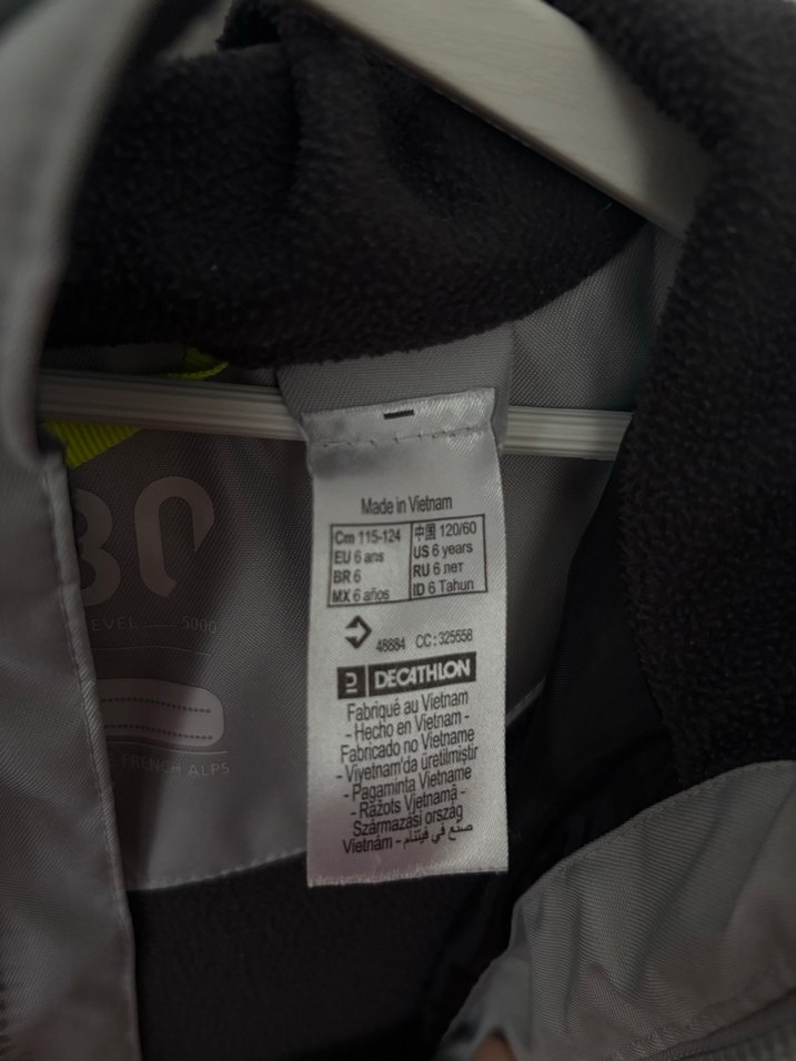 Decathlon Wedze Çocuk Kayak Montu Gri - Görsel 5