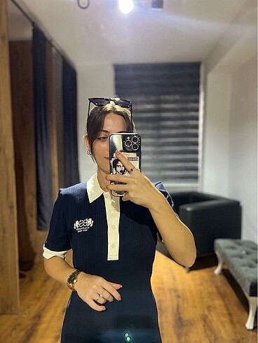 l Beden TOMMY HİLFİGER ORİJİNAL UZUN POLO YAKA ELBİSE
