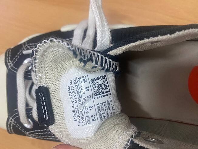 42 Beden siyah Renk Erkek converse sneaker
