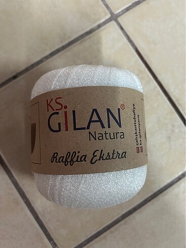 Gilan rafya beyaz ip