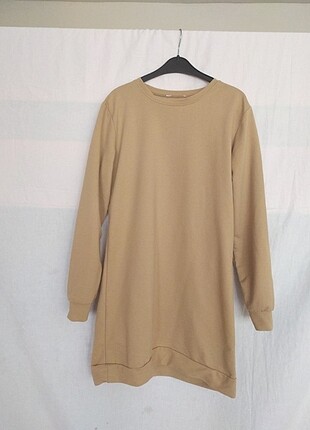 Tam kalıp Bej Sweatshirt/ Tunik