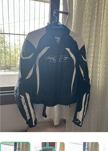 Pull and Bear Probike Siyah Beyaz Motorcu Ceket