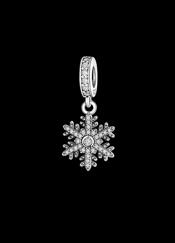925 gümüş Kar tanesi charm. 