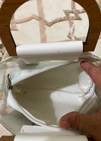 Zara Minimalist Beyaz Deri Kadın Çanta