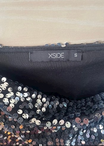 Siyah Payetli Mini Askılı Kadın büstiyer - Görsel 3