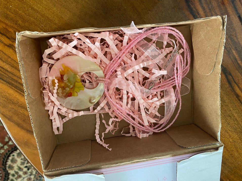 Pembe Boncuklu Mini Bohem Kolye - Görsel 2