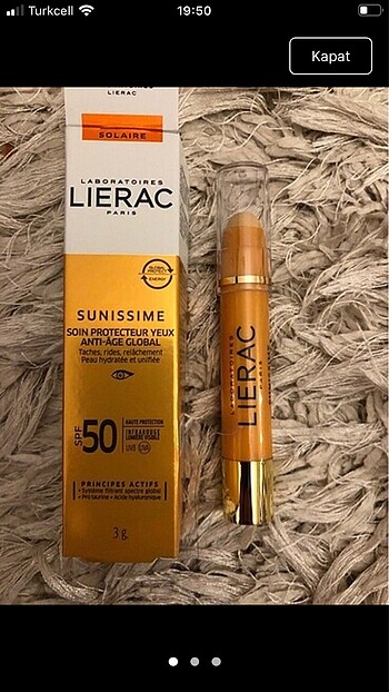 Lıerac göz çevresi Eye stick spf 50 koruyucusu