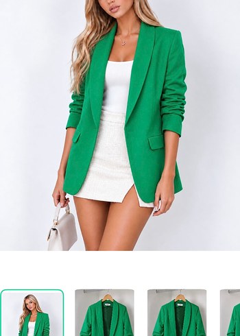 Zara Canli Yesil Siklik Modern Blazer Ceket