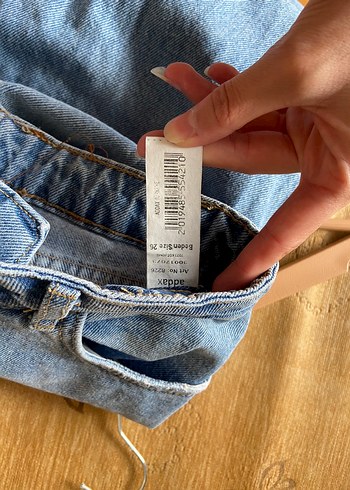 26 Beden mavi Renk Mavi Bol Kesim Midi Denim Kadın Jean