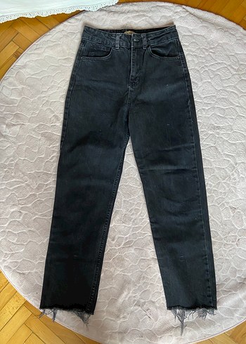 Siyah Normal Kesim Kadın Denim Pantolon