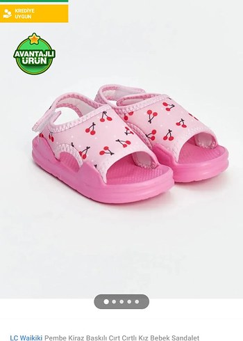 Kız Çocuk Pembe Cırt Cırtlı Sandalet - Görsel 4