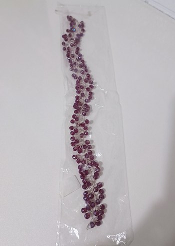 Boncuk İşlemeli Örgü Saç Aksesuarı - Görsel 4