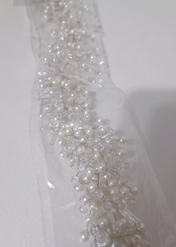 Boncuk İşlemeli Örgü Saç Aksesuarı - Görsel 7