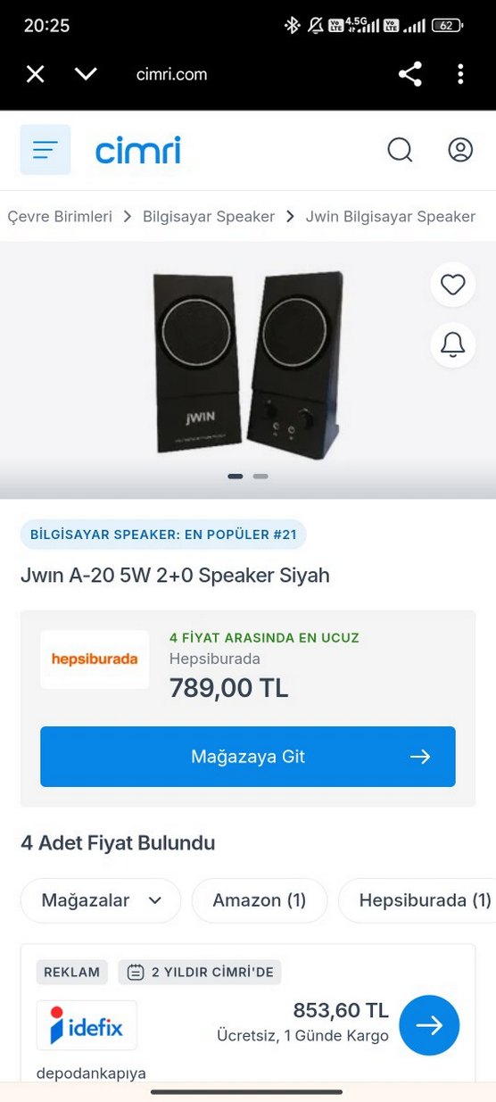 jWIN Siyah Masaüstü Hoparlör Seti - Görsel 2