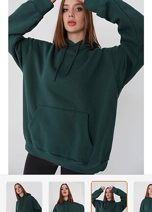 Addax içi polarlı ultra kalın overdize sweatshirt