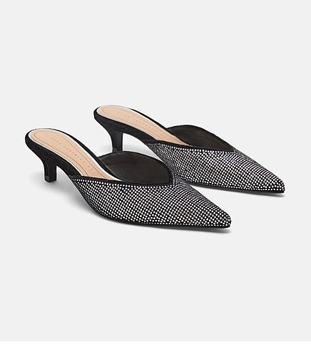 Zara taşlı mule
