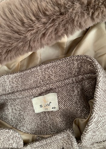 Kürk Detaylı Kahverengi Midi Kadın Yün Kaban - Görsel 4