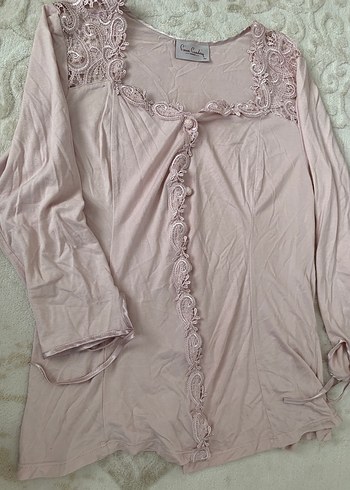 Uzun Kollu Nakışlı Lohusa Geceliği - Görsel 5