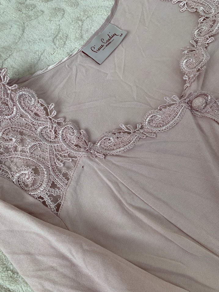 Uzun Kollu Nakışlı Lohusa Geceliği - Görsel 2