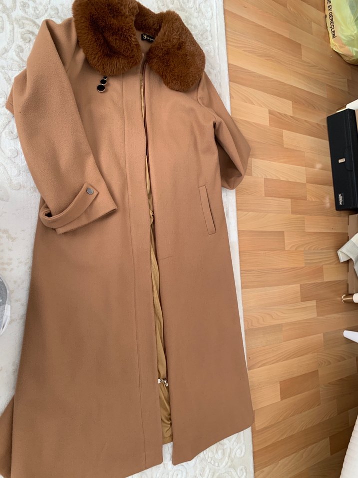 Kahverengi Kürklü Mini Mont - Görsel 3