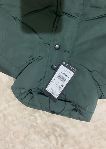 Kadın Yeşil Midi Kışlık mont - Görsel 2