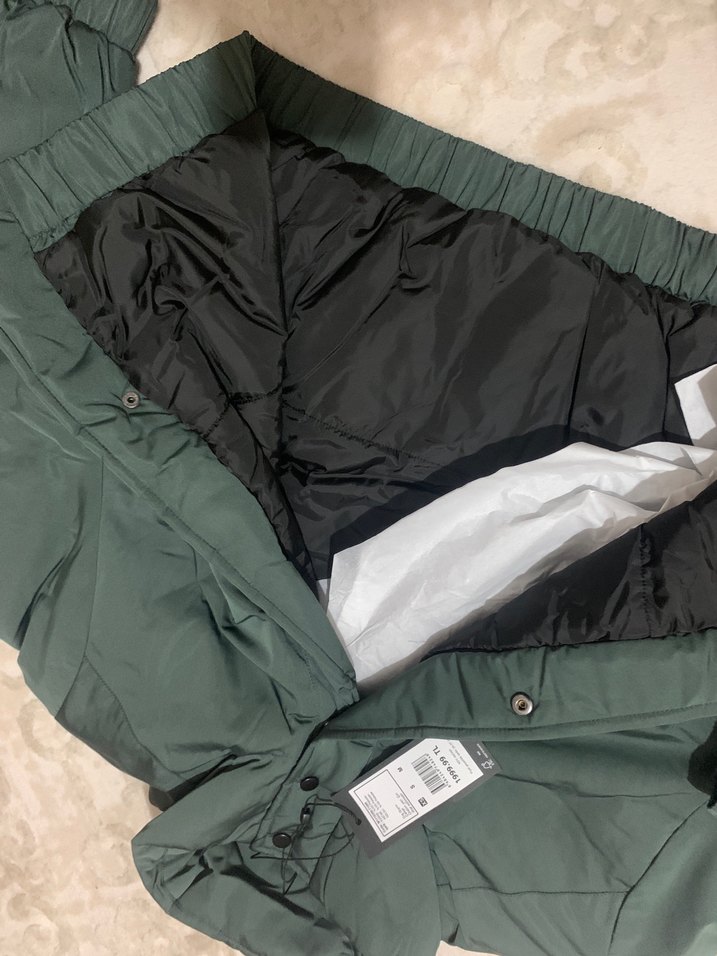 Kadın Yeşil Midi Kışlık mont - Görsel 3