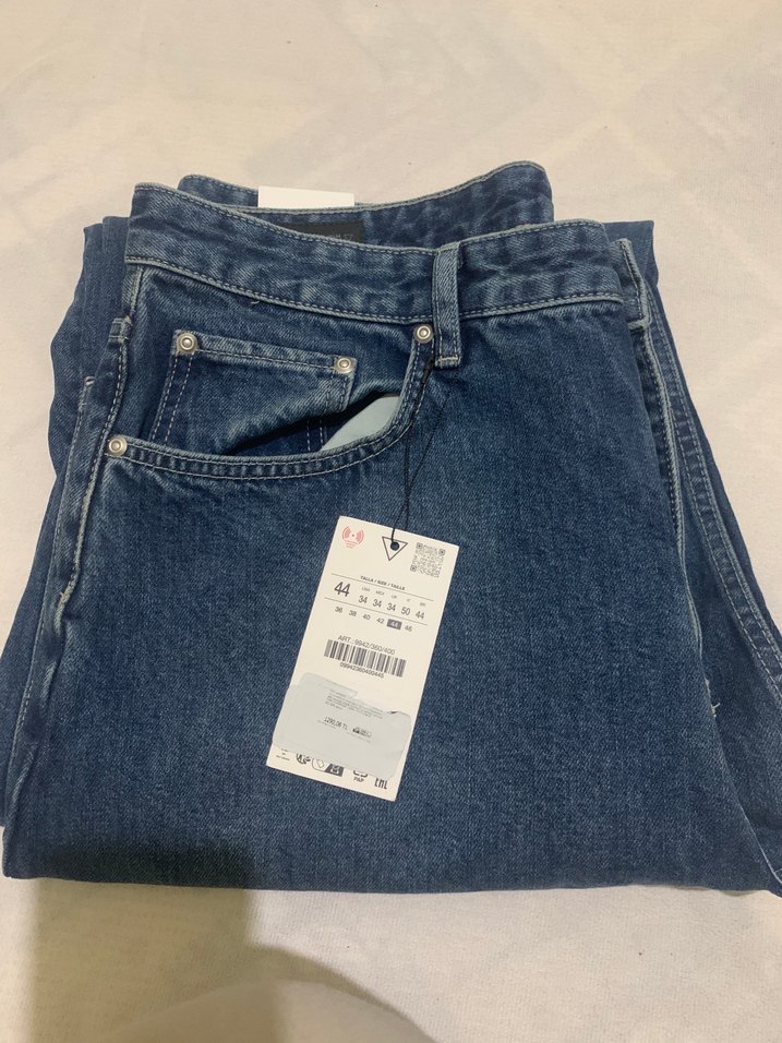 Lacivert Bol Kesim Midi Boy erkek Kot Pantolon - Görsel 2