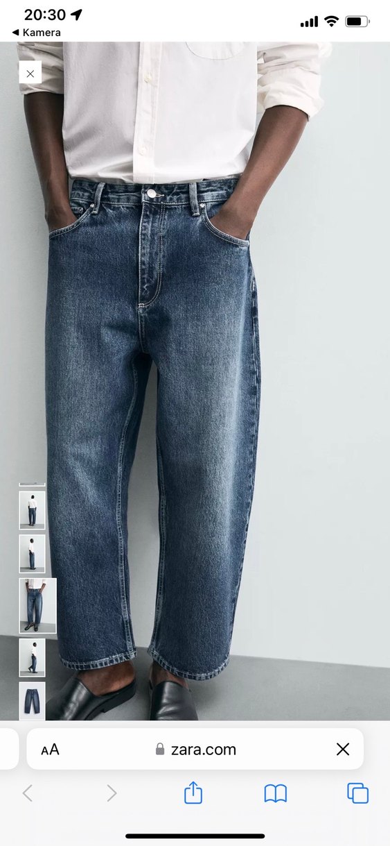 Lacivert Bol Kesim Midi Boy erkek Kot Pantolon - Görsel 3