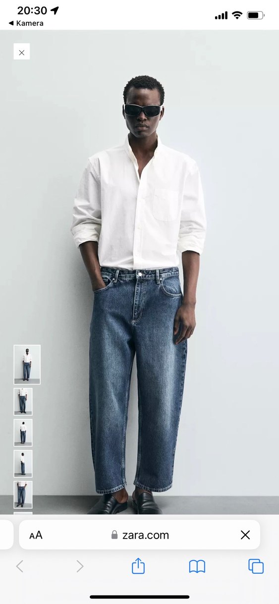 Lacivert Bol Kesim Midi Boy erkek Kot Pantolon - Görsel 5