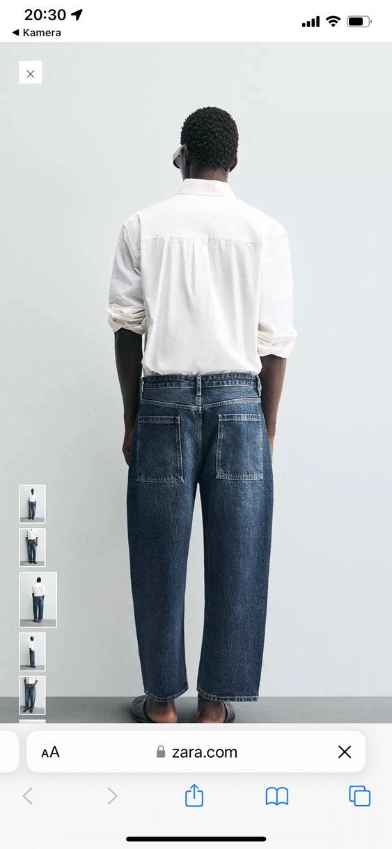 Lacivert Bol Kesim Midi Boy erkek Kot Pantolon - Görsel 4