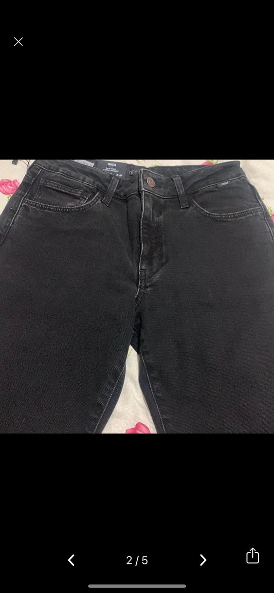 Kadın Siyah Midi Boy Regular Fit Kot Pantolon - Görsel 2