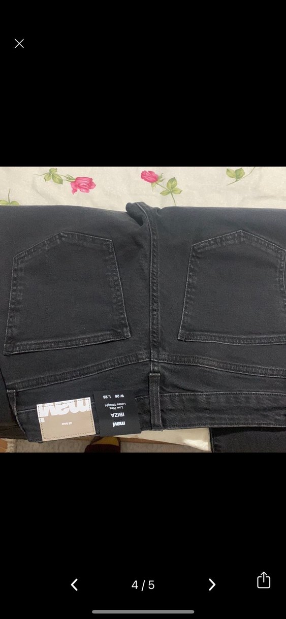 Kadın Siyah Midi Boy Regular Fit Kot Pantolon - Görsel 4