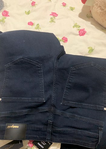 Lacivert Kadın Kot Pantolon - Görsel 5