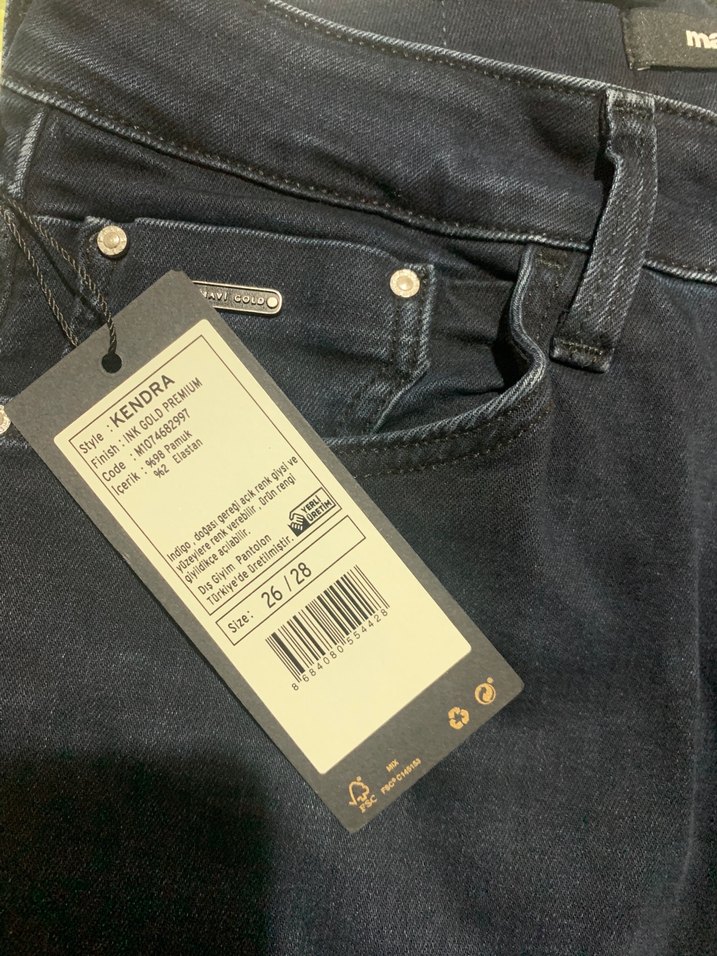 Lacivert Kadın Kot Pantolon - Görsel 3