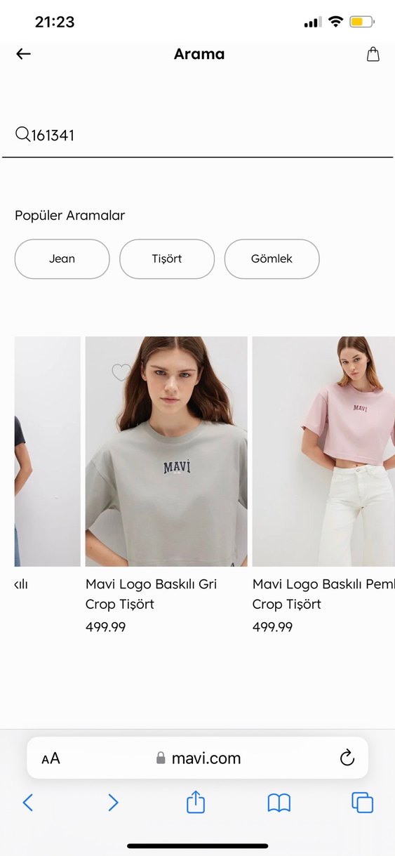 Gri Oversize Kadın Tişört MAVİ - Görsel 2