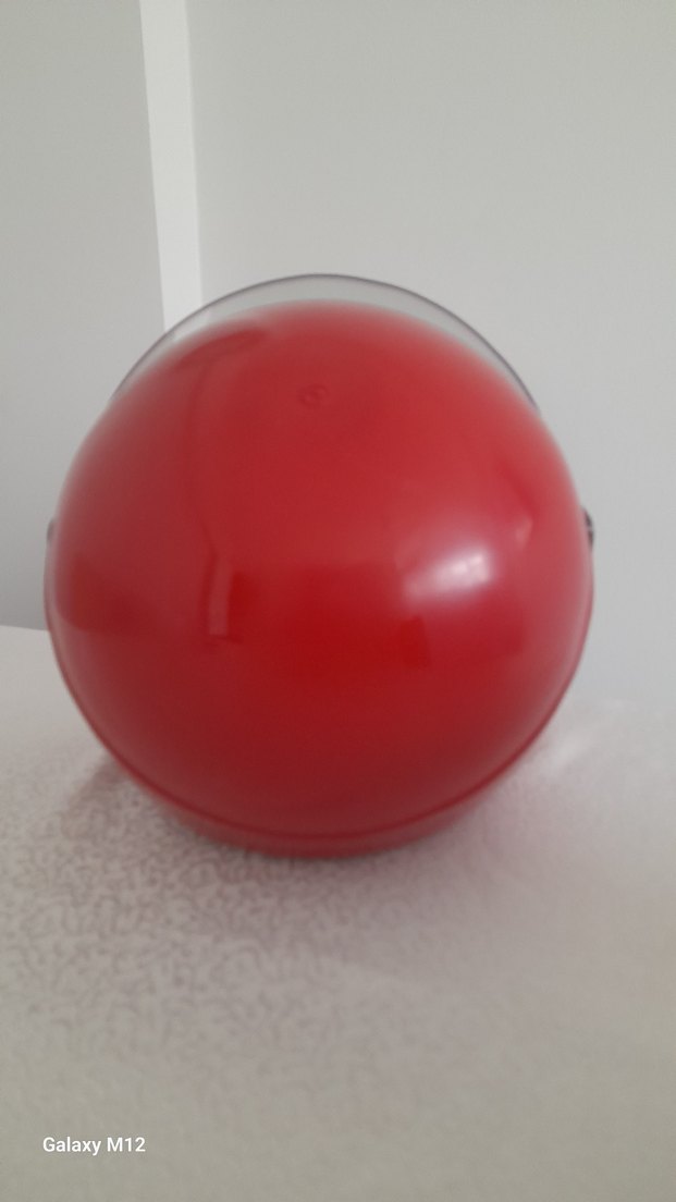 Kırmızı Parlak Motosiklet Kaskı - Görsel 4