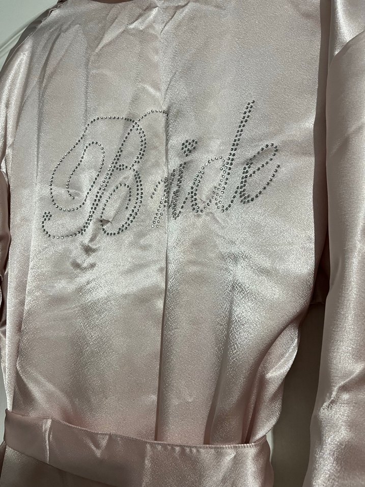 Parlak Bej Kadın Midi Bride Sabahlık - Görsel 2