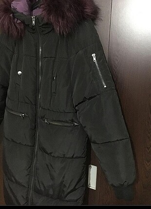 38 Beden siyah Renk Şişme Mont