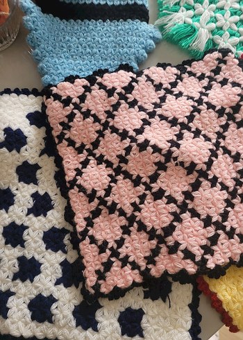 Renkli Örgü Banyo Süngeri Seti - Görsel 2