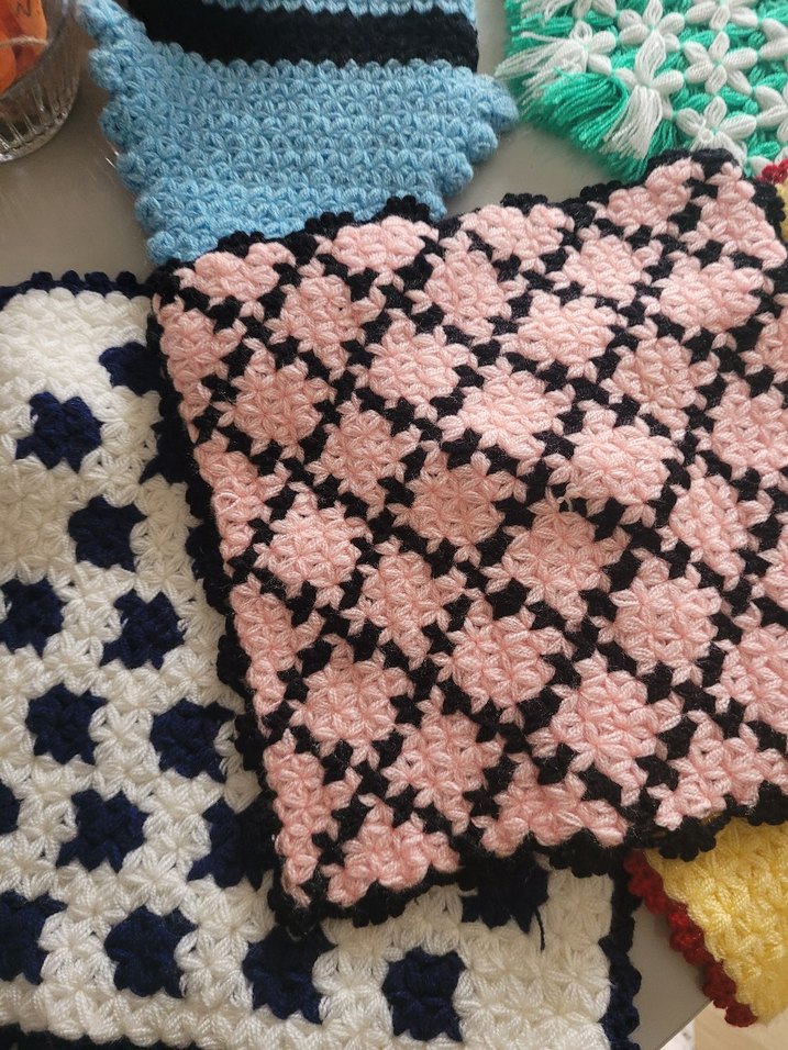 Renkli Örgü Banyo Süngeri Seti - Görsel 2