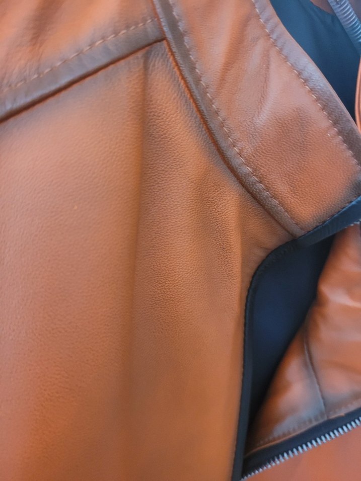 Erkek Kahverengi Deri Biker Yelek - Görsel 3