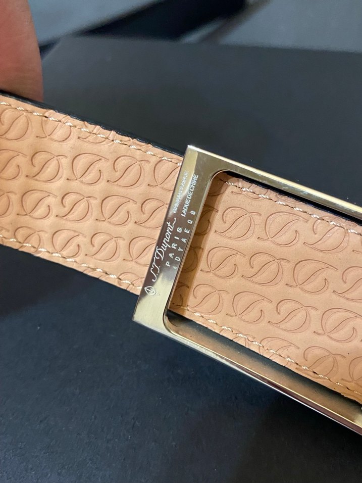 S.T. Dupont Siyah Deri Kemer - Görsel 4